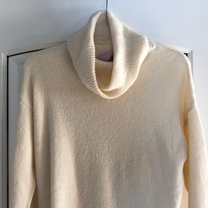 Cream Cowl Neck Sweater